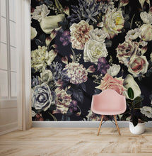 Afbeelding in Gallery-weergave laden, Flower Bomb op donkere achtergrond - behang paneel