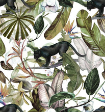 Afbeelding in Gallery-weergave laden, Panther in Jungle - Medium Wallpaper Pattern