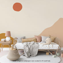 Load image into Gallery viewer, Abstract Earth and Mountains in Terracotta Tones Wallpaper Mural
