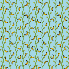 Load image into Gallery viewer, Go Bananas - Pattern Wallpaper - Blue, Green and Yellow