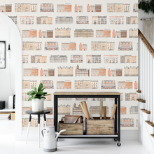 Load image into Gallery viewer, Amsterdam Canal Houses Original Pattern Wallpaper