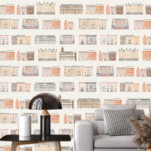 Load image into Gallery viewer, Amsterdam Canal Houses Original Pattern Wallpaper