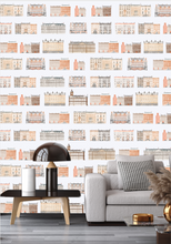 Load image into Gallery viewer, Amsterdam Canal Houses Lavender Grey Pattern Wallpaper