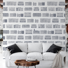 Load image into Gallery viewer, Amsterdam Canal Houses Blue & White Pattern Wallpaper
