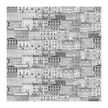 Load image into Gallery viewer, Amsterdam Canal Houses Overlapping Black & White Pattern Wallpaper