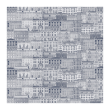Load image into Gallery viewer, Amsterdam Canal Houses Overlapping Blue &amp; White Pattern Wallpaper
