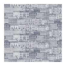 Load image into Gallery viewer, Amsterdam Canal Houses Overlapping Blue & White Pattern Wallpaper
