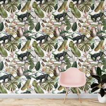 Afbeelding in Gallery-weergave laden, Panther in Jungle - Medium Wallpaper Pattern