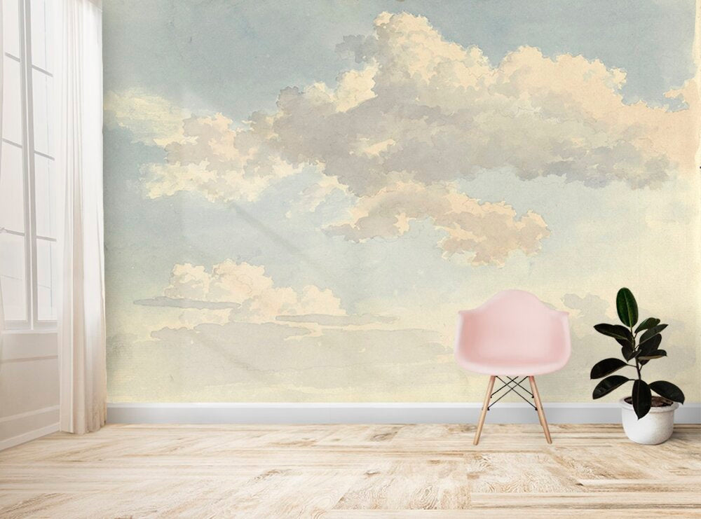 Sketch of Clouds - Painting Wallpaper Mural - Original