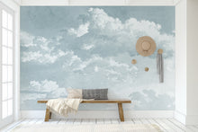 Afbeelding in Gallery-weergave laden, Wolkenschets Behang - Blauw