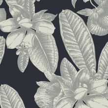 Load image into Gallery viewer, White Flower on Dark Blue background - Wallpaper Pattern