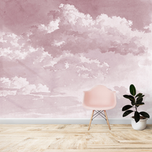 Load image into Gallery viewer, Sketch of Clouds - Painting Mural Wallpaper - Pink