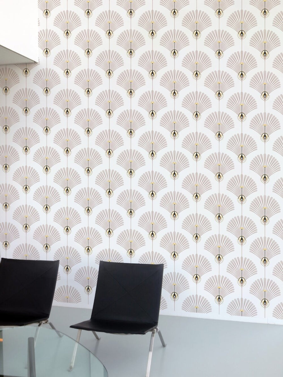 Vliesbehang 396 x 280 cm bloemen 3D lelies | fleece wanddecoratie woonkamer slaapkamer | Duitse productie | wit 9185012a