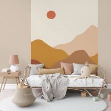 Load image into Gallery viewer, Abstract Earth and Mountains in Terracotta Tones Wallpaper Mural
