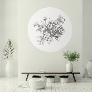Flower Sketch - Wallpaper Circle