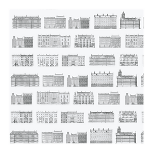 Amsterdam Canal Houses Black & White Pattern Wallpaper
