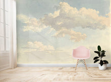 Afbeelding in Gallery-weergave laden, Wolkenschets Behang - Original in Blauw en Wit
