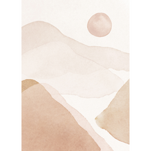 Load image into Gallery viewer, Watercolor Landscape in Soft Pink and Beige Mural Wallpaper
