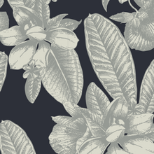 Load image into Gallery viewer, White Flower on Dark Blue background - Wallpaper Pattern
