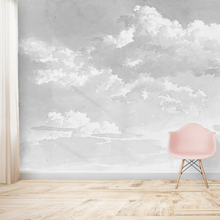 Afbeelding in Gallery-weergave laden, Wolkenschets Behang - Licht Grijs
